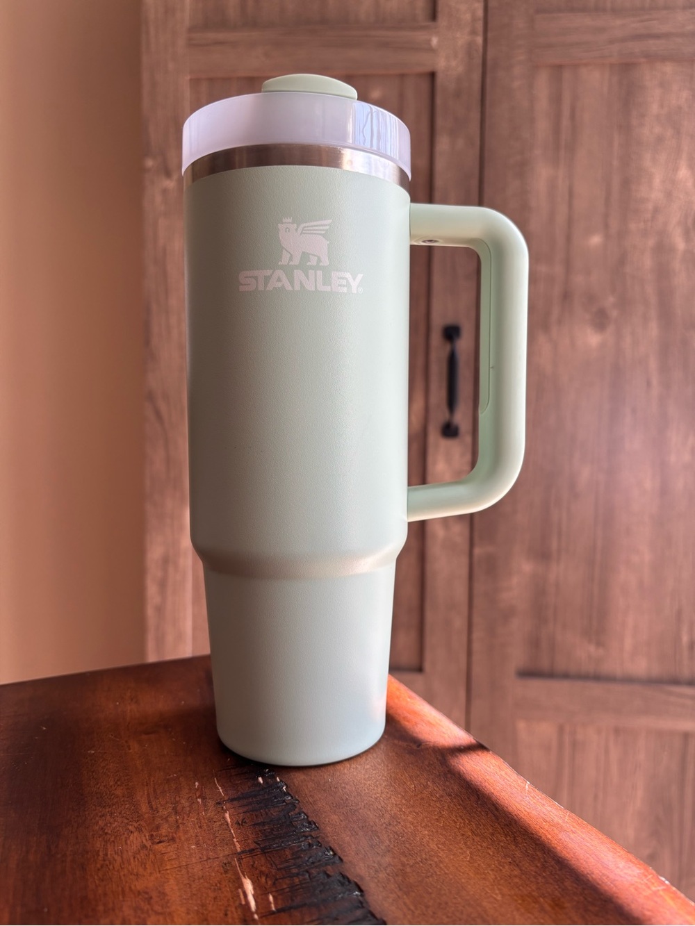 Stanley Sage Green Insulated Travel Mug with Handle